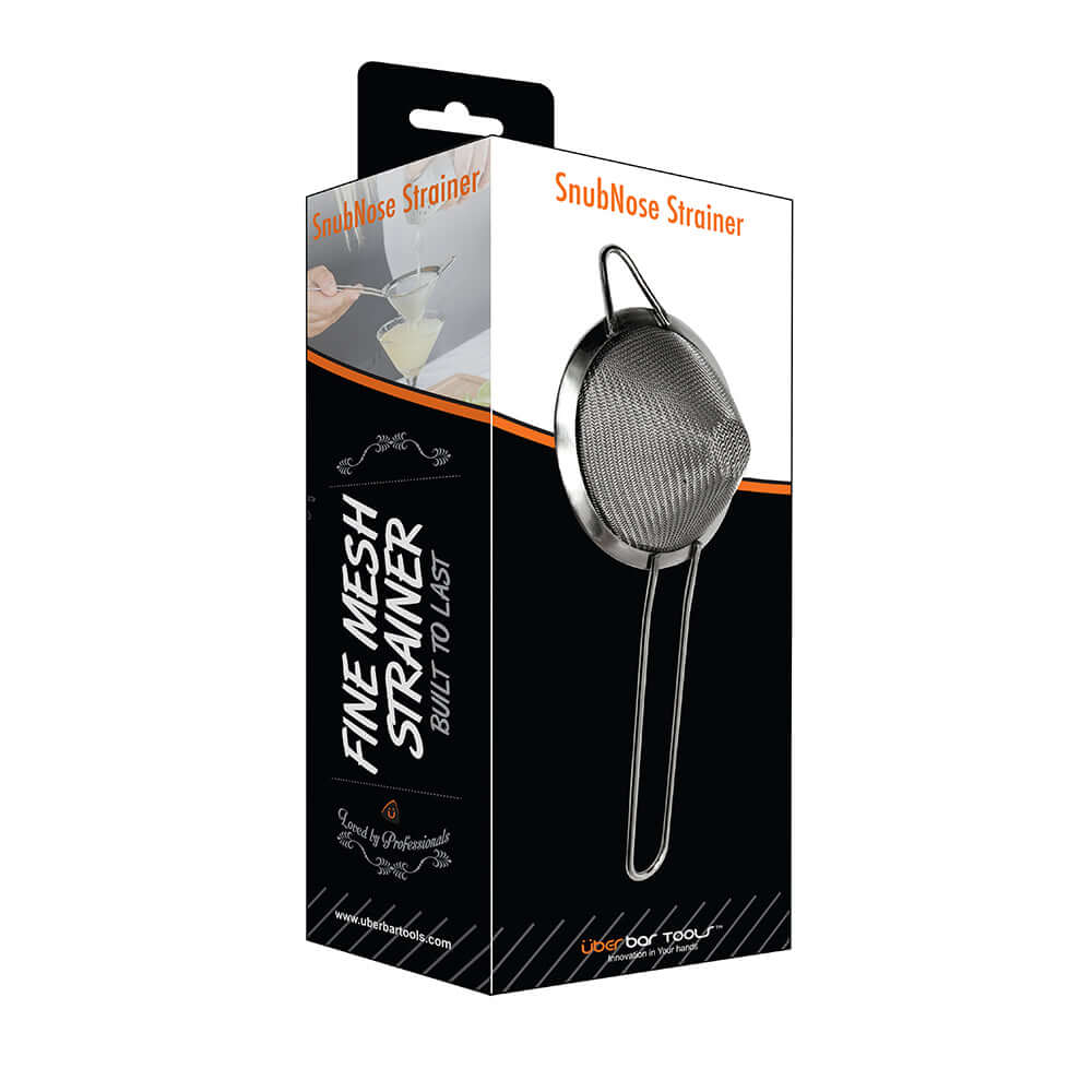 Snub Nose Strainer Platinum Black by Bar Tools | Überbartools™